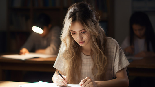 学生在上晚自习图片