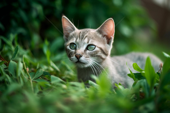 户外的一只小猫图片