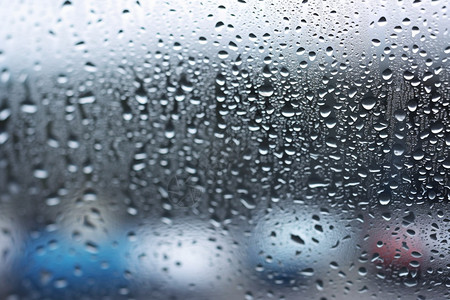 雨中模糊的美景图片