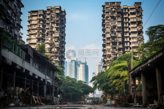 被遗弃住宅大楼图片