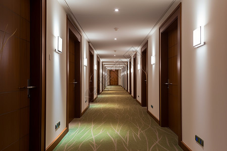 酒店的走廊背景图片