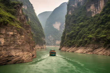 自然山涧河流图片