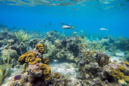 海底世界的生物群图片