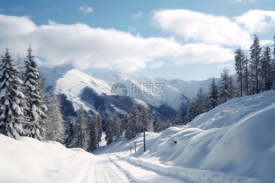 雪山的美景图片