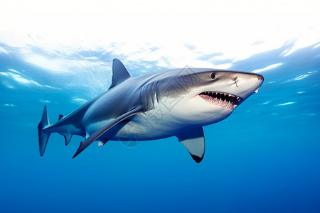 海底恐怖的大白鲨图片