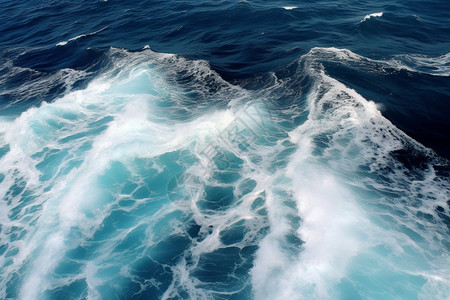 海洋中的波浪背景图片