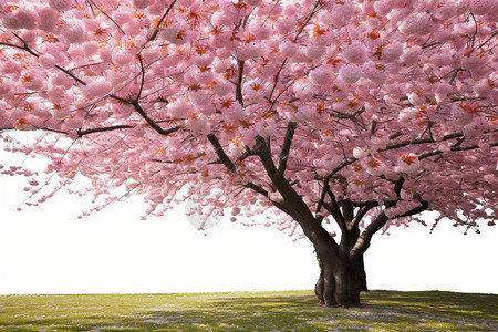 一棵大桃花树图片