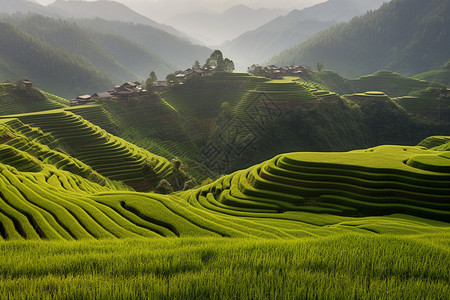 梯田风景名胜图片