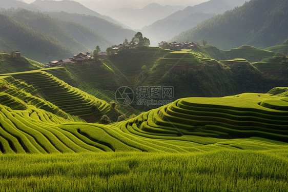 梯田风景名胜图片