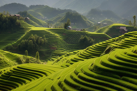 梯田风景图片