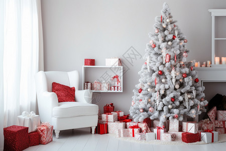 室内圣诞树和玩具图片
