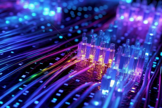 光纤电缆的复杂细节图片