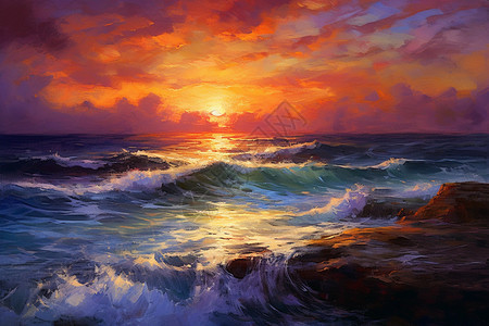 日落的大海风景图片