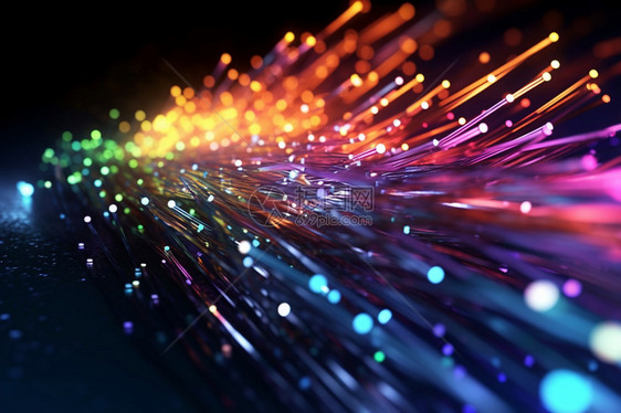 复杂的光纤网络图片