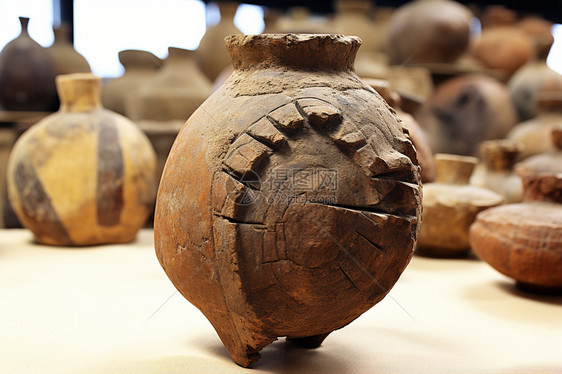 考古发现的陶器图片