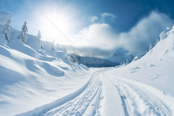 冬季的雪地图片