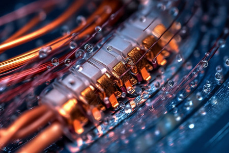 互联网技术光纤电缆复杂结构图片