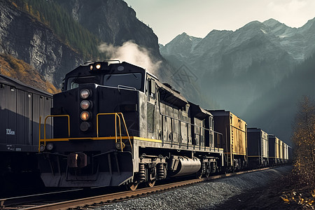 蒸汽式运煤列车图片