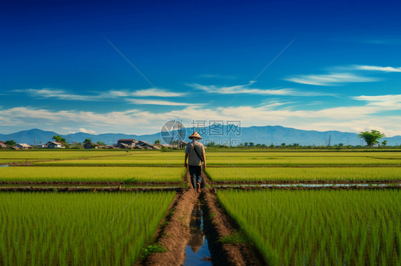 田间地头的农民图片