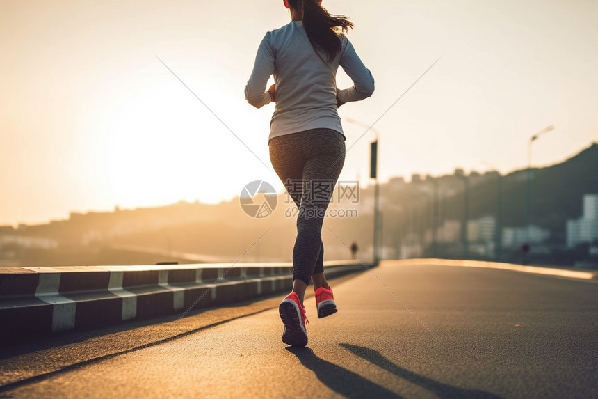 正在奔跑的女人图片