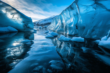 北极水晶冰山图片