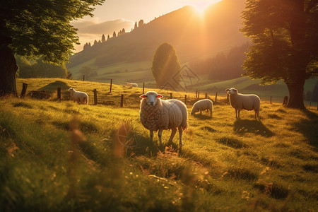 牧羊场温柔的特写图片