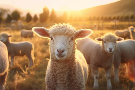 牧羊场的宁静世界图片