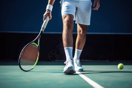 手持网球拍的运动员图片