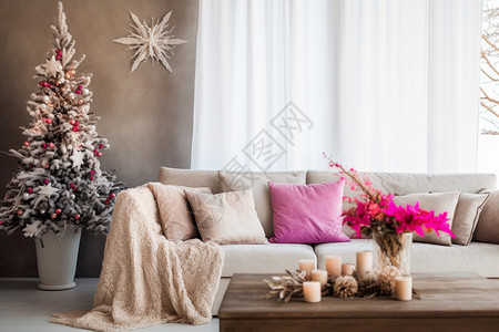 圣诞节室内装饰背景图片