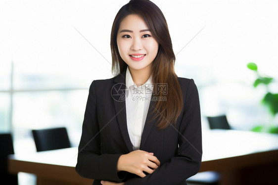 微笑的商务女性图片