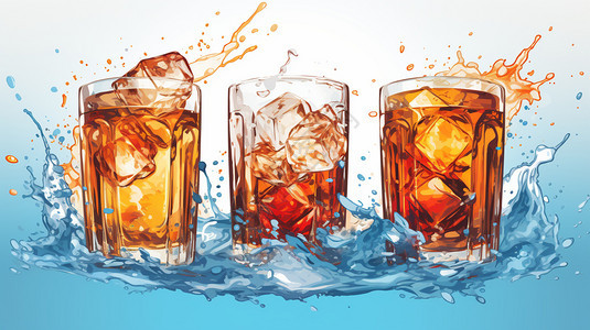 饮料创意广告图背景图片