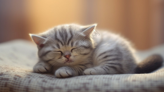 一只可爱午睡的猫图片