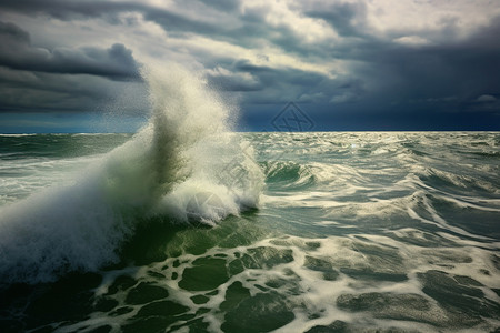 海雨海面上的龙卷风风暴背景