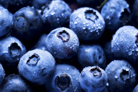 冷冻的美味蓝莓图片