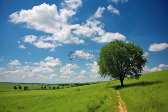 夏季茂盛的草地图片