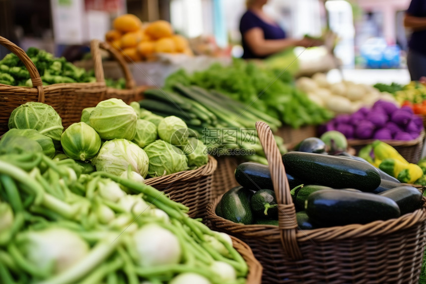 摊位上的新鲜蔬菜高清图片下载-正版图片600315617-摄图网