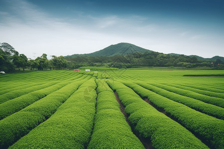 乡村山间的茶园图片