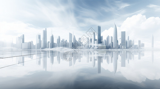 商业模型商业金融城市背景设计图片
