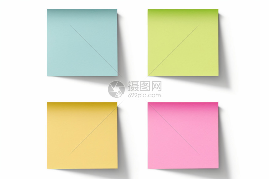 办公用的彩色便利贴图片素材-正版创意图片600316002-摄图网