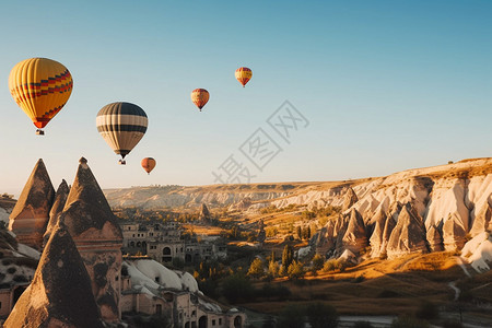 壮观的土耳其热气球图片