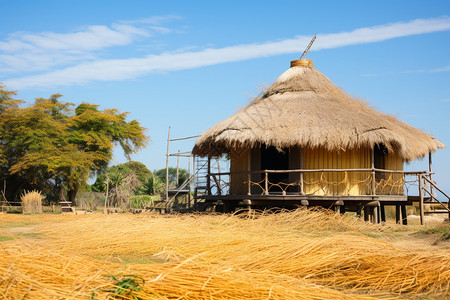 乡村传统木屋建筑图片