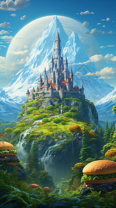 梦幻白色城堡图片