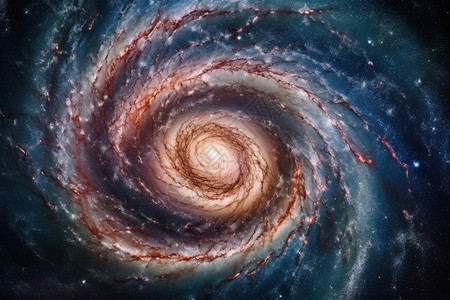 通过螺旋星系外层空间图片