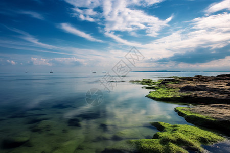 夏天美丽的海洋景观图片