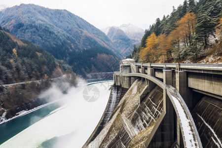 壮观风景水电工程建筑背景