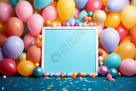 庆祝派对的气球背景图片