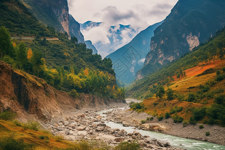 郊外的山脉和岩石图片