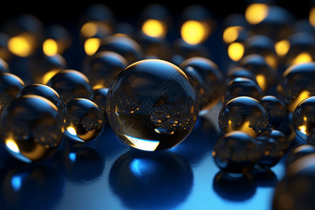 透明玻璃球创意背景图片