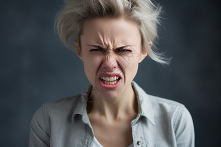 生气愤怒的女人图片