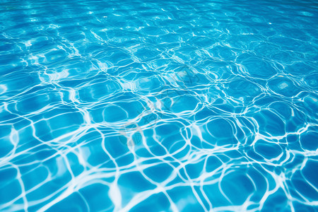 游泳池宁静波纹的水面背景图片